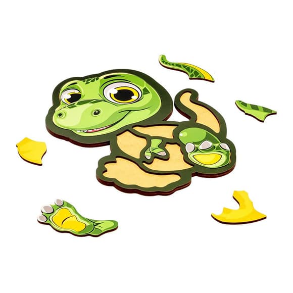 Детский пазл-вкладыш "Динозавр" Puz-22970, 8 элементов