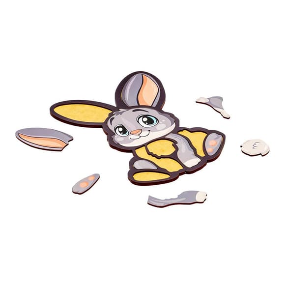 Детский пазл-вкладыш "Зайчик" Puz-22971, 12 элементов