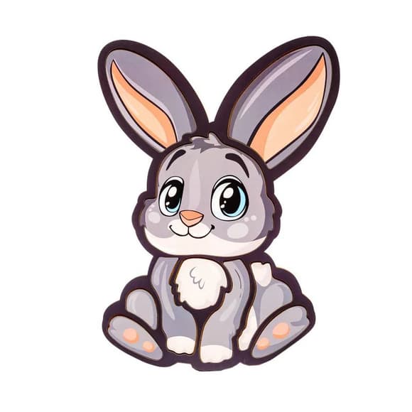 Детский пазл-вкладыш "Зайчик" Puz-22971, 12 элементов