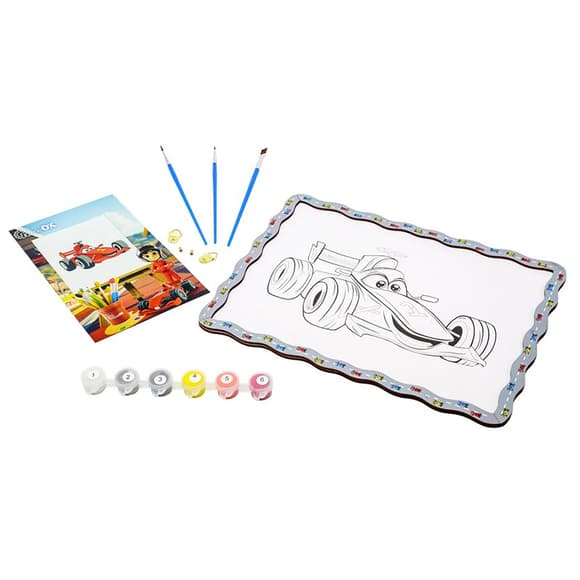 Дитячий набір для розпису по дереву "Гоночна машинка" Puz-22951 формат А4