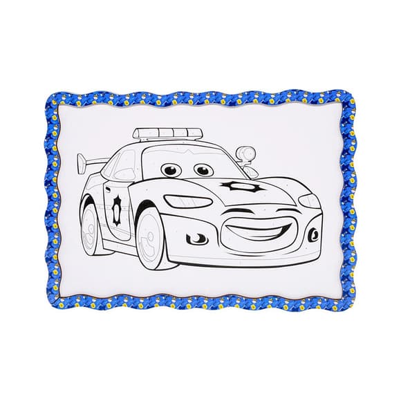 Дитячий набір для розпису по дереву "Поліцейська машинка" Puz-22952 формат А4