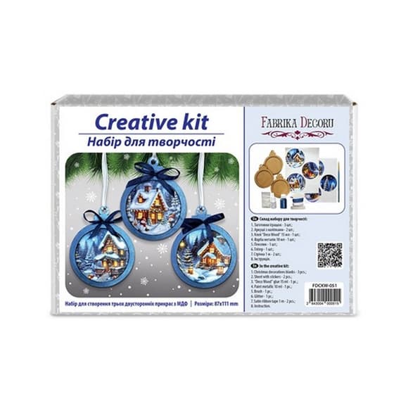 Творческий набор для создания 3-х елочных украшений "Fairytale Christmas" FDCKW-051