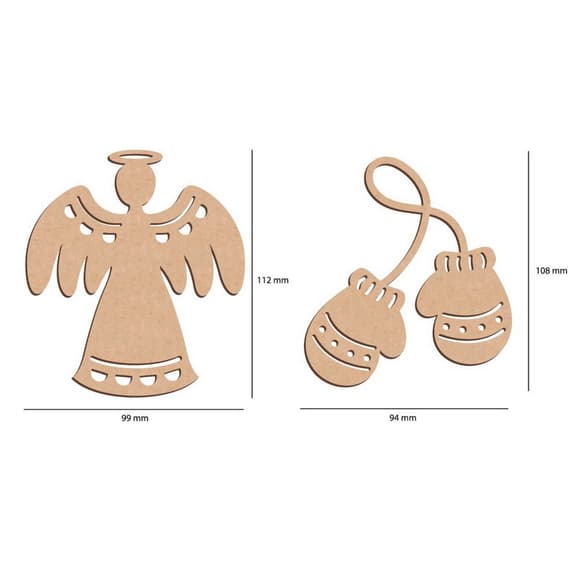 Набор елочных украшений "Зимние атрибуты" FDZ-533, 10 шт