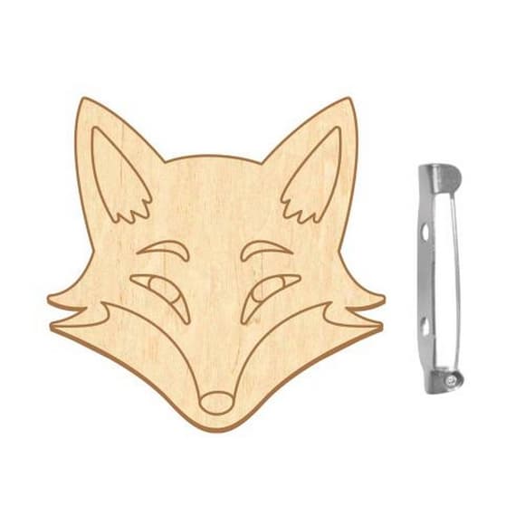 Заготовка брошки для розфарбовування "Лисиця" FDZB-095