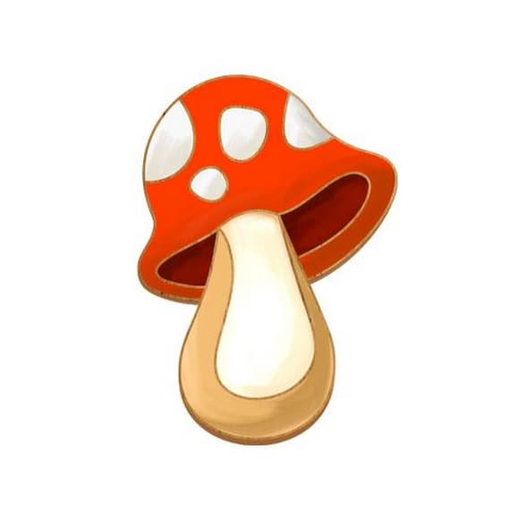 Заготовка броши для раскрашивания "Веселый мухомор" FDZB-098