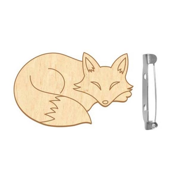 Заготовка броши для раскрашивания "Хитрая лисичка" FDZB-104