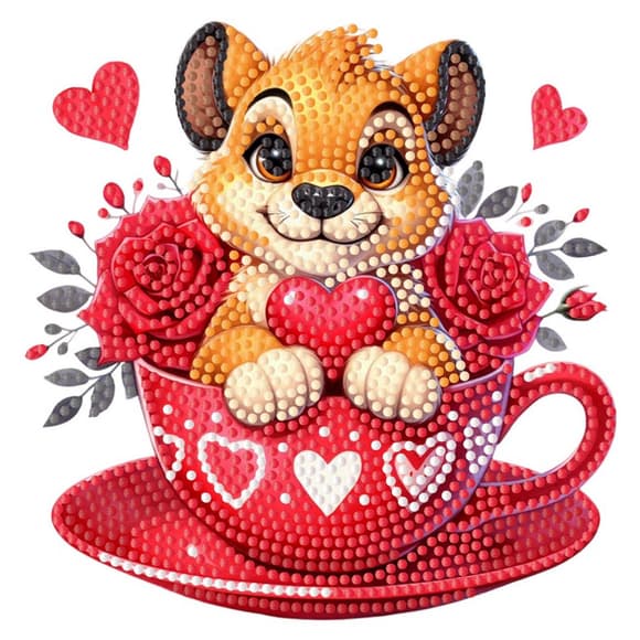 Алмазна мозаїка "Тигреня" ZAV1818-10, 18х18 см