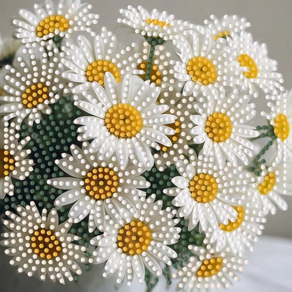 Алмазна мозаїка "Літні ромашки" ZAV1818-6, 18х18 см