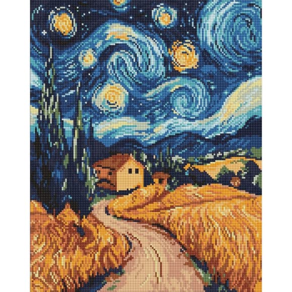 Алмазная мозаика "Украинская ночь" ©art_selena_ua AMO8188, 40х50 см