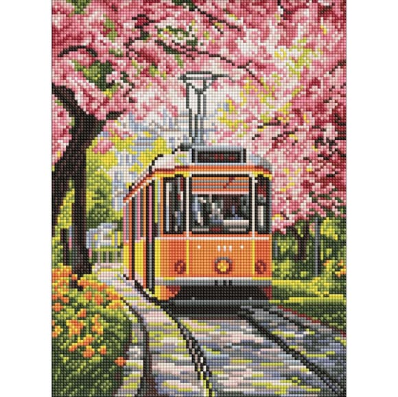 Алмазная мозаика "Цветущая дорога" ©art_selena_ua AMO8206, 30х40 см