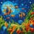 Картина по номерам "Витраж. Морской мир" ©art_selena_ua KHO5171, 30x30 см