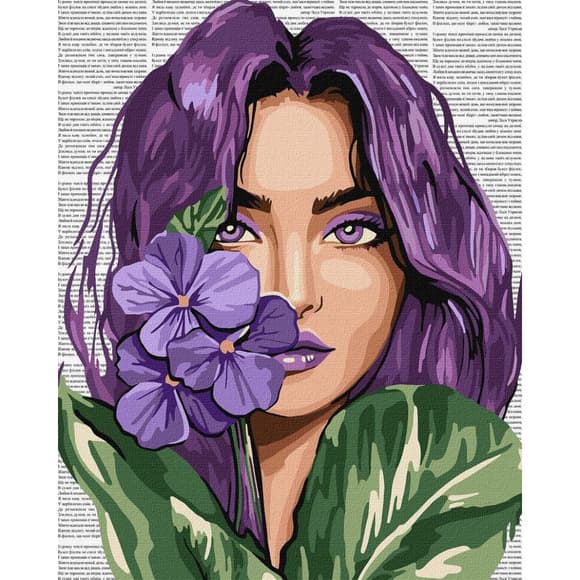Картина за номерами "Барвиста поезія: Фіалки" ©art_selena_ua KHO8611, 40x50 см