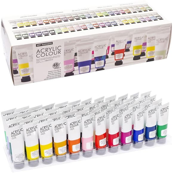 Набір акрилових фарб "Art Ranger" FEA4822, 48 кольорів 