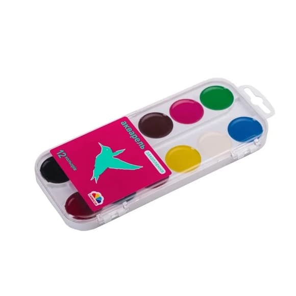 УЦЕНКА!!! Акварельные краски "Увлечение" ГАММА'UA 200106-UC 12 цветов