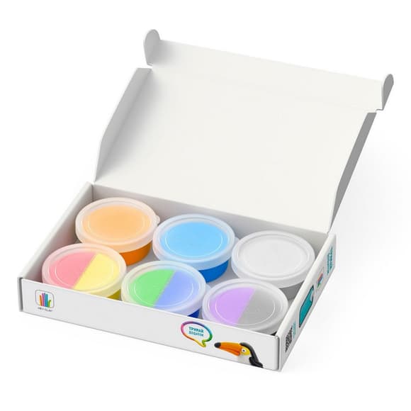 Набор пластилина "Птицы: Пингвин, Павлин, Тукан" ЛИПАКА 60026-UA01 самостоятельно затвердевает