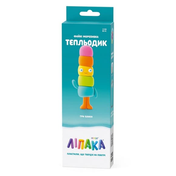 Набор пластилина "Файные мороженые: Тепльодик" ЛИПАКА 30145-UA01 самостоятельно затвердевает