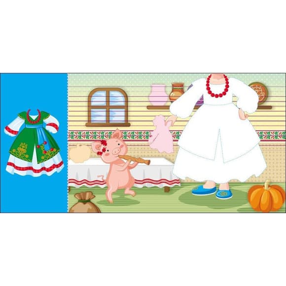 Дитяча книжка з наклейками Одягни ляльку "Україночка Стефанія у бабусі" 615011