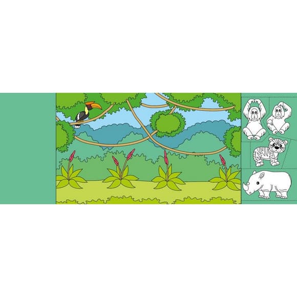 Детская книжечка-раскраска "Кто качается на лиане?" 1364007