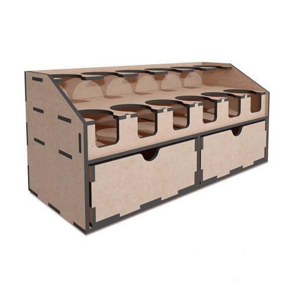 Настольный органайзер для спреев и художественных красок в баночках FDPO-262