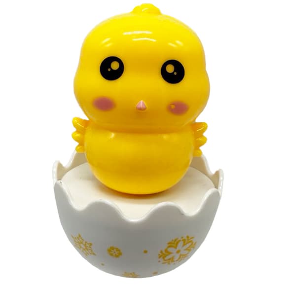 Дитяча неваляшк а "Курча" 657-55(Yellow) 7,5 см, брязкальце