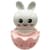 Дитяча неваляшка "Зайчик" 657-55(White) 7,5 см, брязкальце