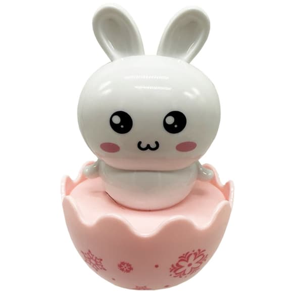 Дитяча неваляш ка "Зайчик" 657-55(White) 7,5 см, брязкальце