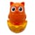 Дитяча неваляшка "Папуга" 657-55(Orange) 7,5 см, брязкальце