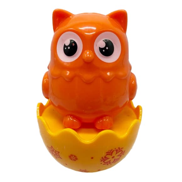 Дитяча неваля шка "Папуга" 657-55(Orange) 7,5 см, брязкальце