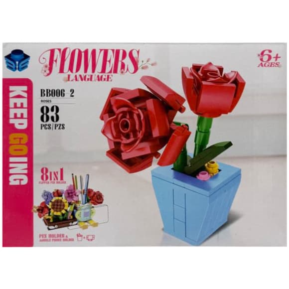 Конструкто р детский "Roses" BB006-2, 83 детали