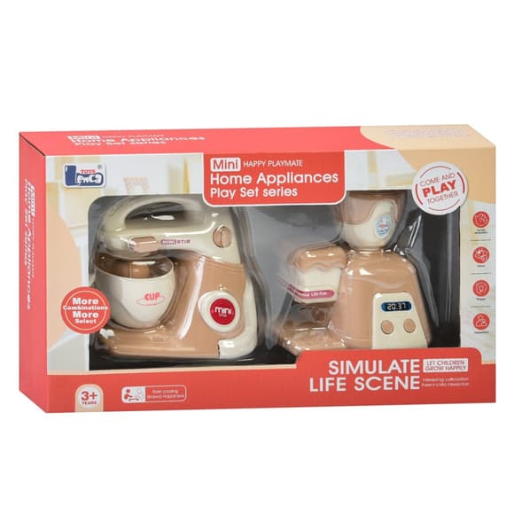 Детская бытовая техника "Миксер-Кофемашина" E05 механический вращающийся венчик 