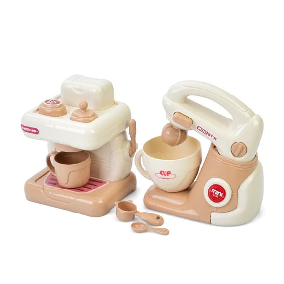 Детская бытовая техника "Миксер-Кофемашина" E02 механический вращающийся венчик 