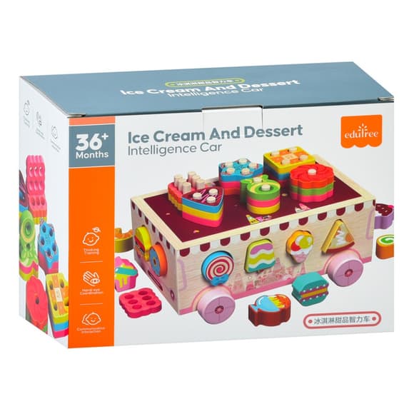 Деревянная игрушка Центр развивающий MD 0893 сортер, фигурки сладости