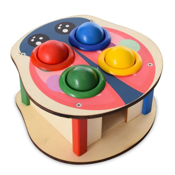  Дерев'яна іграшка стукачка "Жук" MD 1682C, молоток