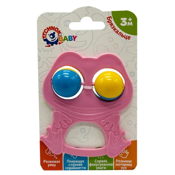 Детская погремушка "Лягушка" 9338TXK-2 розовый