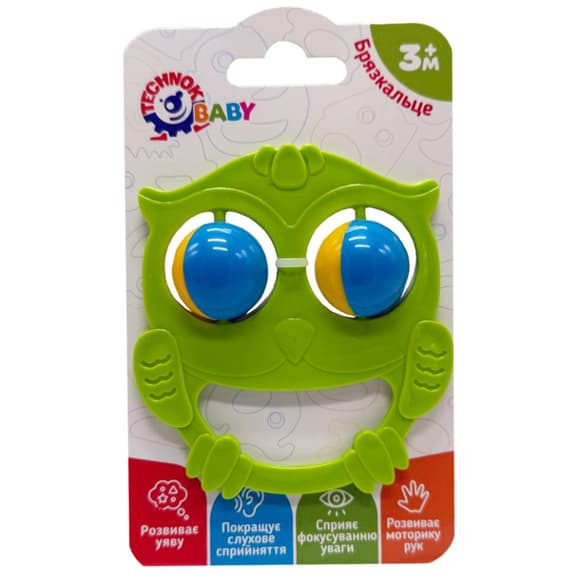 Детская погремушка "Совушка" 9338TXK-4 зеленый