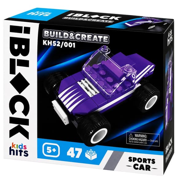 Детский конструктор IBLOCK JUNIOR KH52/001(Violet) 47 деталей