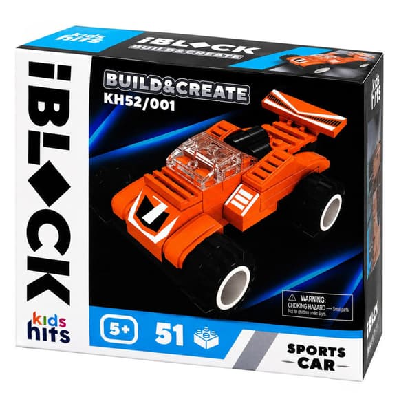Дитячий конструктор IBLOCK JUNIOR KH52/001(Orange) 51 деталь