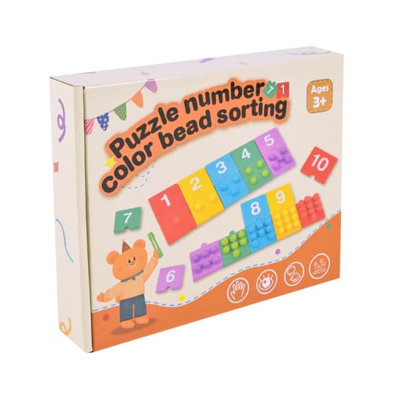 Дитяча дерев’яна іграшка "Цифри" C9412 пазли цифри, бусини