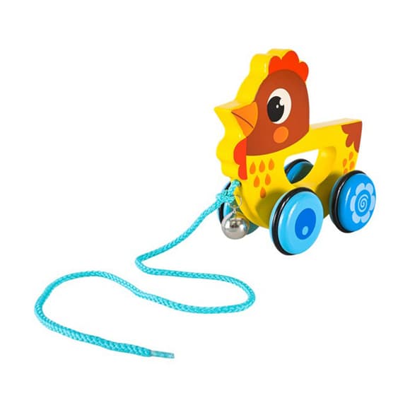 Дитяча дерев’яна каталочка "Курча" C15030-4 на мотузці