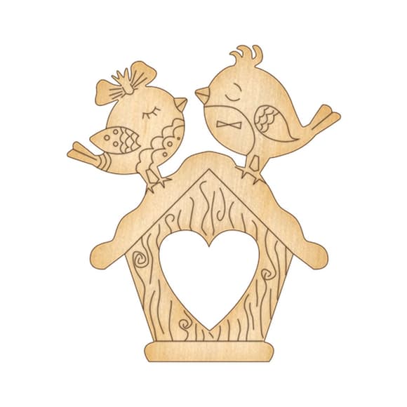 Фигурка для раскрашивания и декорирования "Влюбленные птички -2" FDZ-088