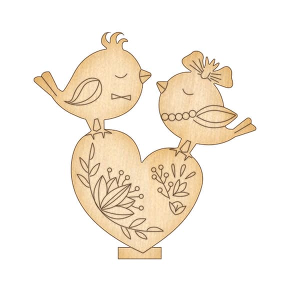 Фігурка для розфарбовування та декорування "Закохані пташки" FDZ-089 