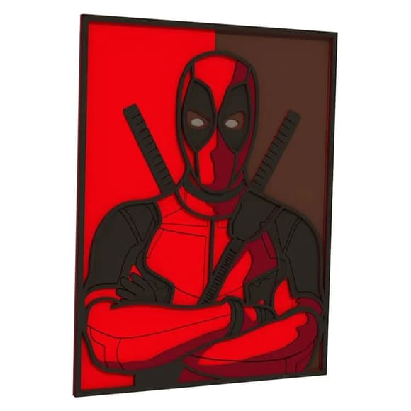 Деревянная картина-раскраска "Постер Дедпул" Wortex Woods 3DP40012 35х27 см
