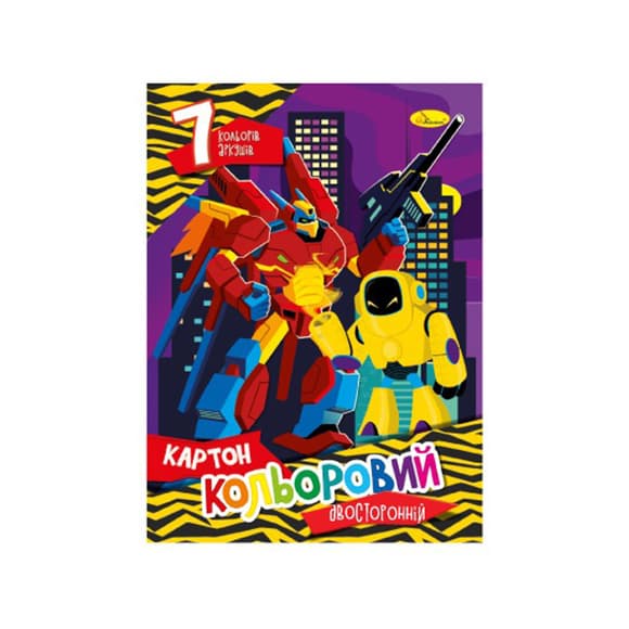 Набор цветного картона А4 Автоспорт АП-1102-6 двусторонний 7 листов