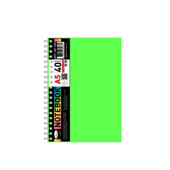 Бл окнот А5 АП-1503(Green) 40 аркушів, пружина збоку