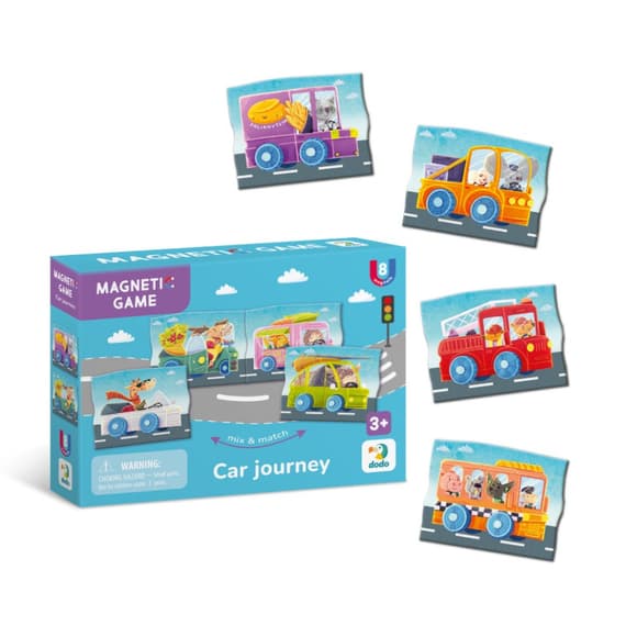 Дитяча магнітна гра "Автомобільна подорож" 200253, 8 елементів