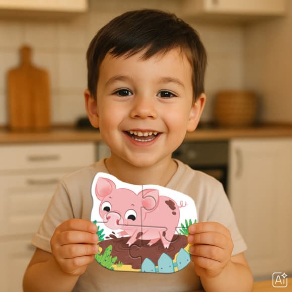 Детский пазл 4 в 1 "Baby puzzle. Сельские животные" 300686 набор 4 в 1