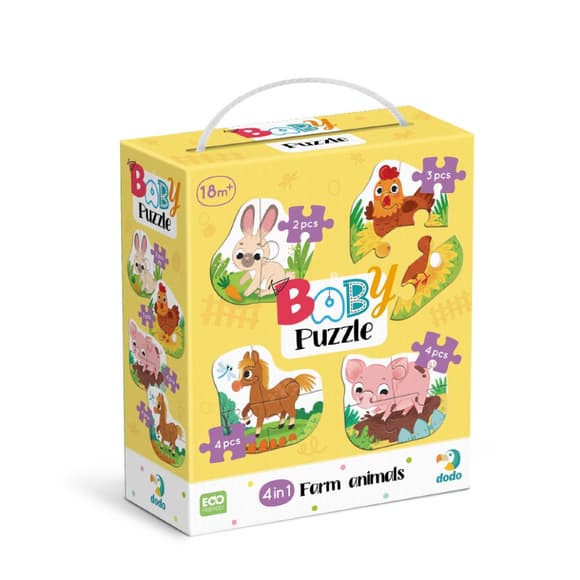 Детский пазл 4 в 1 "Baby puzzle. Сельские животные" 300686 набор 4 в 1