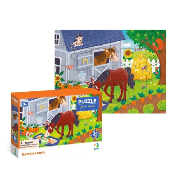 Детский пазл "Обед для лошадки" 300684, 30 элементов
