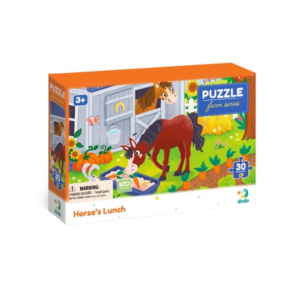 Детский пазл "Обед для лошадки" 300684, 30 элементов