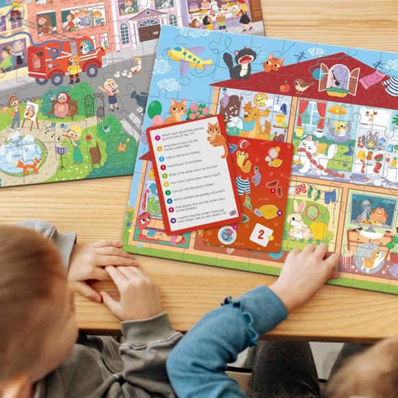 Дитячий віммельпазл "Містечко професій" 300662, 60 елементів